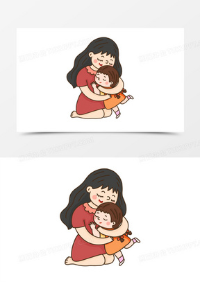 抱抱女儿表情包图片