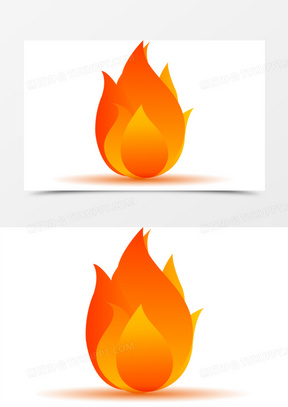 火苗图片卡通图案可爱_火苗图片透明背景素材高清下载_熊猫办公