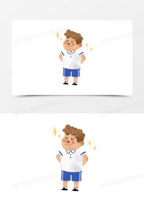 自信的图片卡通人物