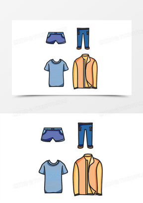 夏天衣服图片儿童画