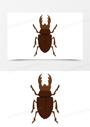 卡通害虫昆虫类天牛素材