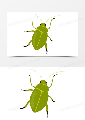 卡通矢量害虫昆虫类蚜虫素材