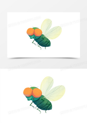 苍蝇简笔画图片 彩色图片