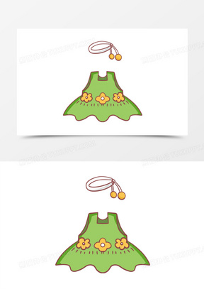 卡通夏装儿童衣服连衣裙素材