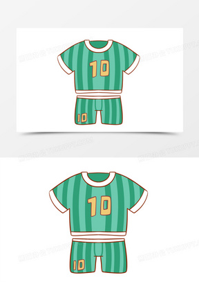 卡通夏装儿童衣服球衣套装素材