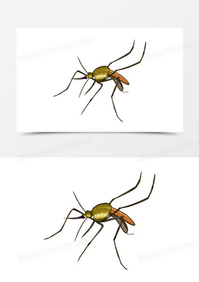 手绘夏天蚊子昆虫元素