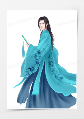 手绘古风美男人物素材