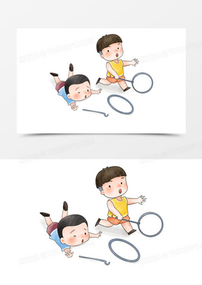 小孩嬉戏打闹图片