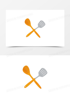 卡通矢量厨房用具烹饪器具之锅铲素材
