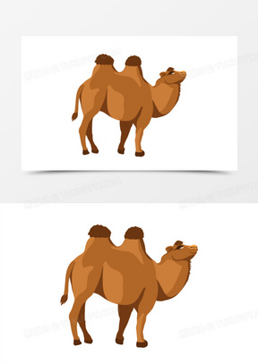 卡通手绘双峰骆驼素材