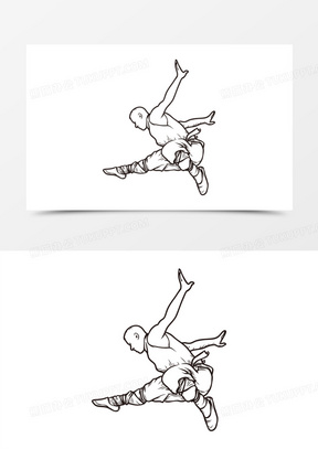 奥运会武术简笔画图片