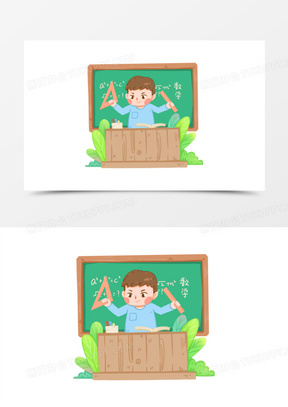 老师卡通简笔画图片大全可爱下载_熊猫办公