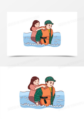 抗洪救灾图片感人_抗洪救灾图片简笔画素材下载_熊猫办公