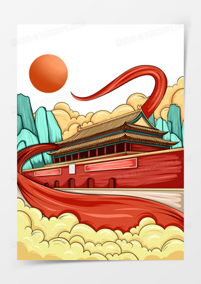 643天安门线描建筑300背景天安门免抠素材220红色天安门230天安门线描