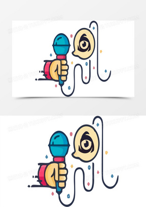 话筒卡通图片