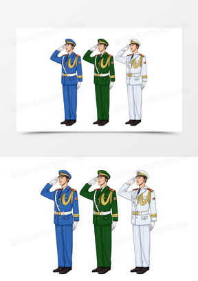 中国海陆空三军漫画图片