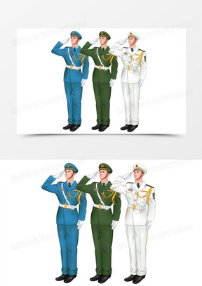 中国海陆空三军漫画图片