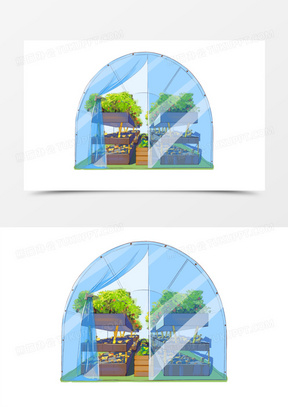 手绘农业大棚免抠元素