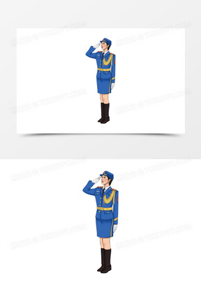 卡通军人图片简笔画