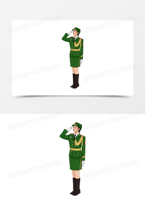 卡通军人图片简笔画