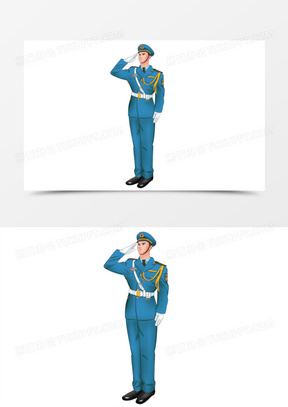 卡通军人图片简笔画