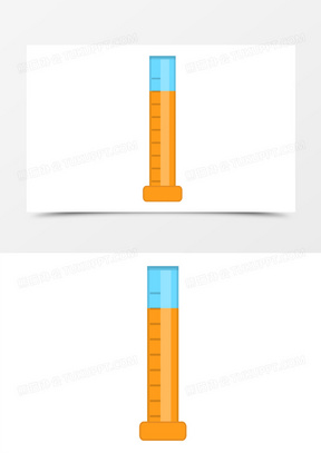 手绘实验工具量筒免抠素材
