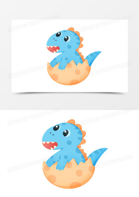 卡通小恐龙蛋免抠素材