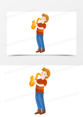 小号图片简笔画可爱_卡通小号图片简笔画彩色版下载_熊猫办公