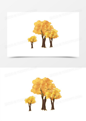 银杏树的介绍卡通图片