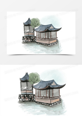 国画亭台楼阁图片欣赏大全_熊猫办公