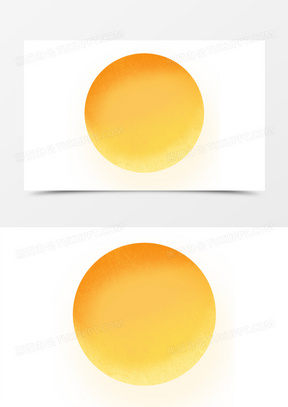 手绘中秋圆月素材