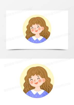 卡通插画风家族人物头像合集之妈妈头像素材