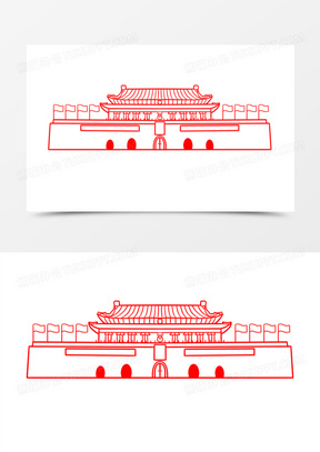 素材150天安門華表素材下載570天安門10手繪天安門70矢量手繪天安門20