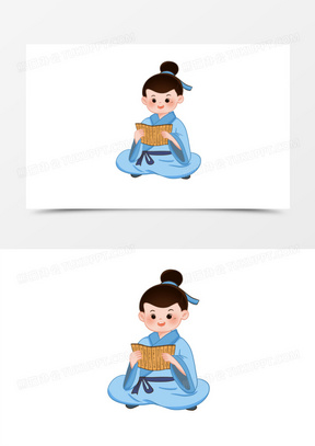 q版古代书生学生人物形象素材