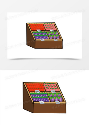 卡通超市蔬菜水果免抠元素
