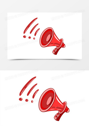 卡通喇叭发声注意免抠元素