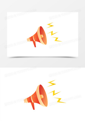 卡通矢量提醒注意喇叭素材