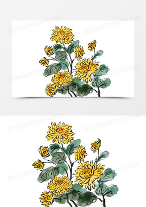 国画墨菊图片大全大图_熊猫办公