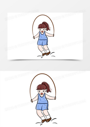 跳绳体育绘图图片