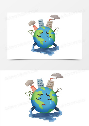 海洋污染图片卡通创意设计大全_熊猫办公