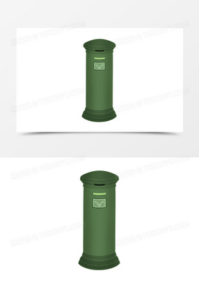 卡通手绘免抠邮筒元素