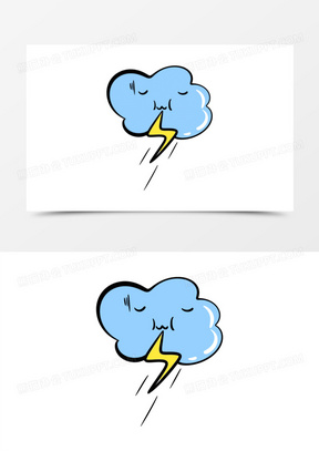 打雷闪电图片卡通可爱头像