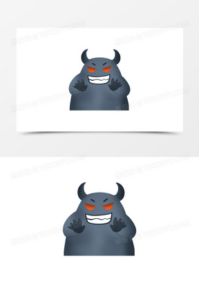 卡通手绘免抠恶魔素材
