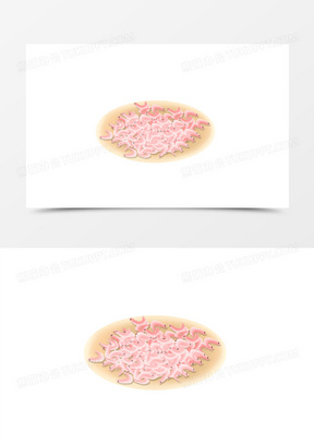 手绘卡通小虾米素材