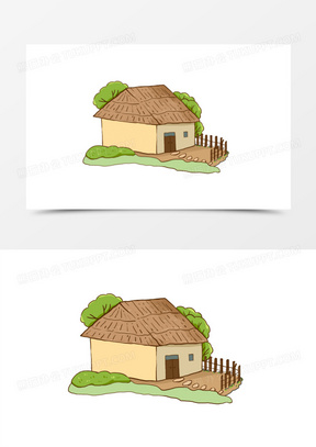 茅草屋简笔画茅草屋简笔画图片带颜色