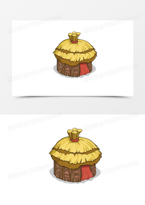 稻草房卡通图片可爱