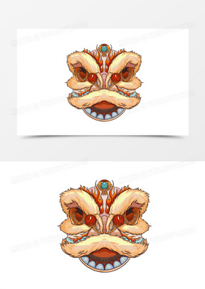 舞狮狮头图片霸气图案