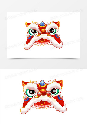 舞狮狮头图片霸气图案大全_熊猫办公