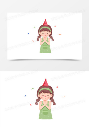 生日愿望图片可爱卡通画