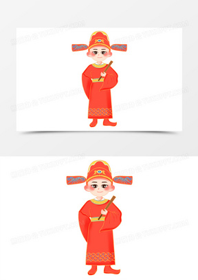 手绘状元形象免抠素材